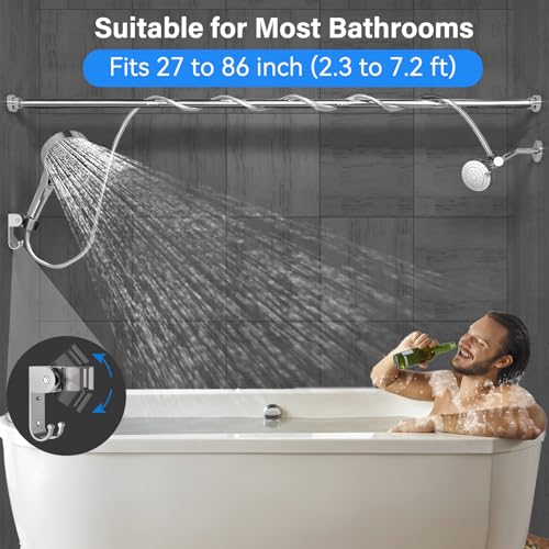NTPN Dual Shower Head with Handheld for Couples: High Pressure Double Shower Heads for Two People - Adjustable Two Showerhead System with 3 Flow Settings Fits 2 Person Bathroom (Chrome) - Image 2