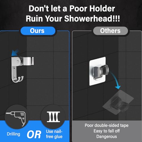 NTPN Dual Shower Head with Handheld for Couples: High Pressure Double Shower Heads for Two People - Adjustable Two Showerhead System with 3 Flow Settings Fits 2 Person Bathroom (Chrome) - Image 5