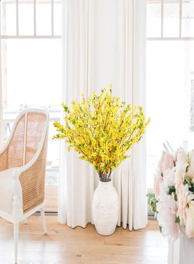 MHMJON 10PCS 34.65'' Artificial Forsythia Branches Yellow Flowers - Image 5