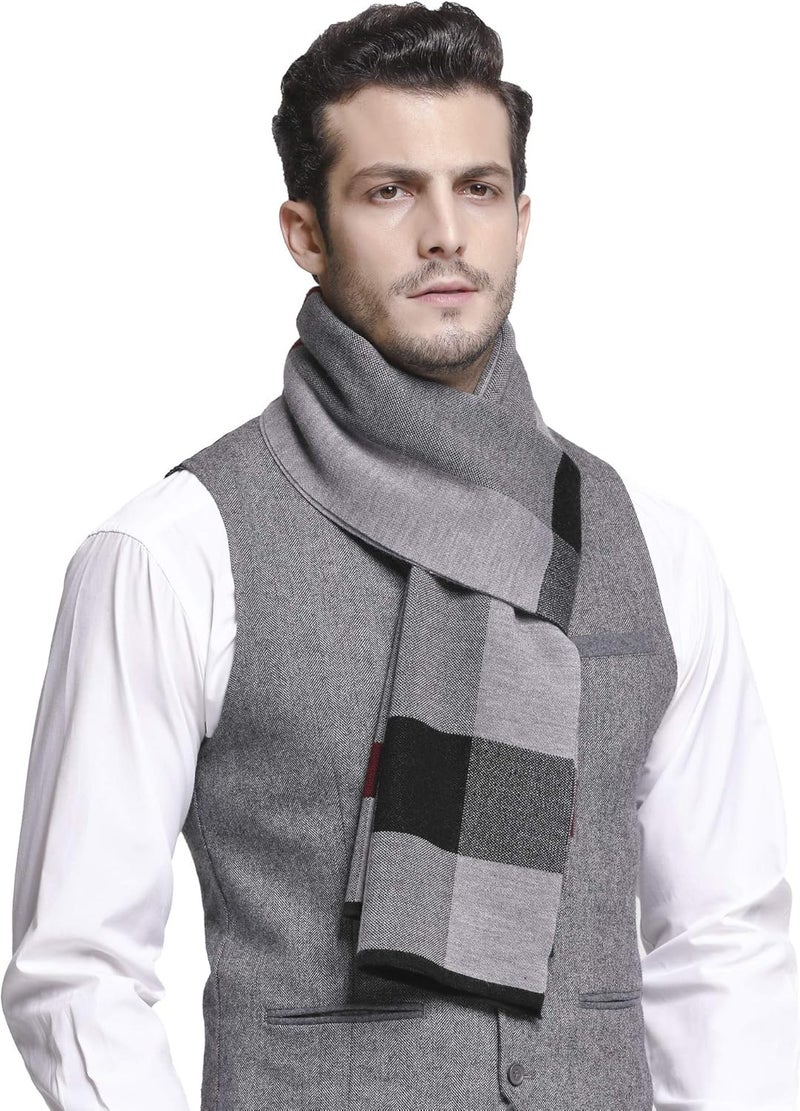 IONA Men's Winter Cashmere Feel Australian Wool Soft Warm Knitted Scarf - Image 2
