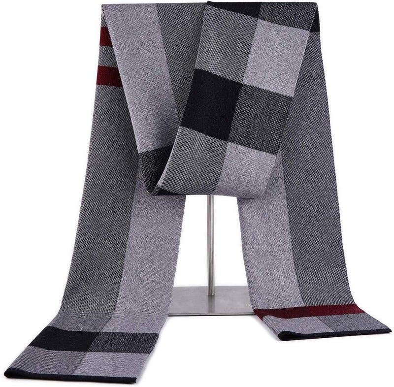 IONA Men's Winter Cashmere Feel Australian Wool Soft Warm Knitted Scarf - Image 4