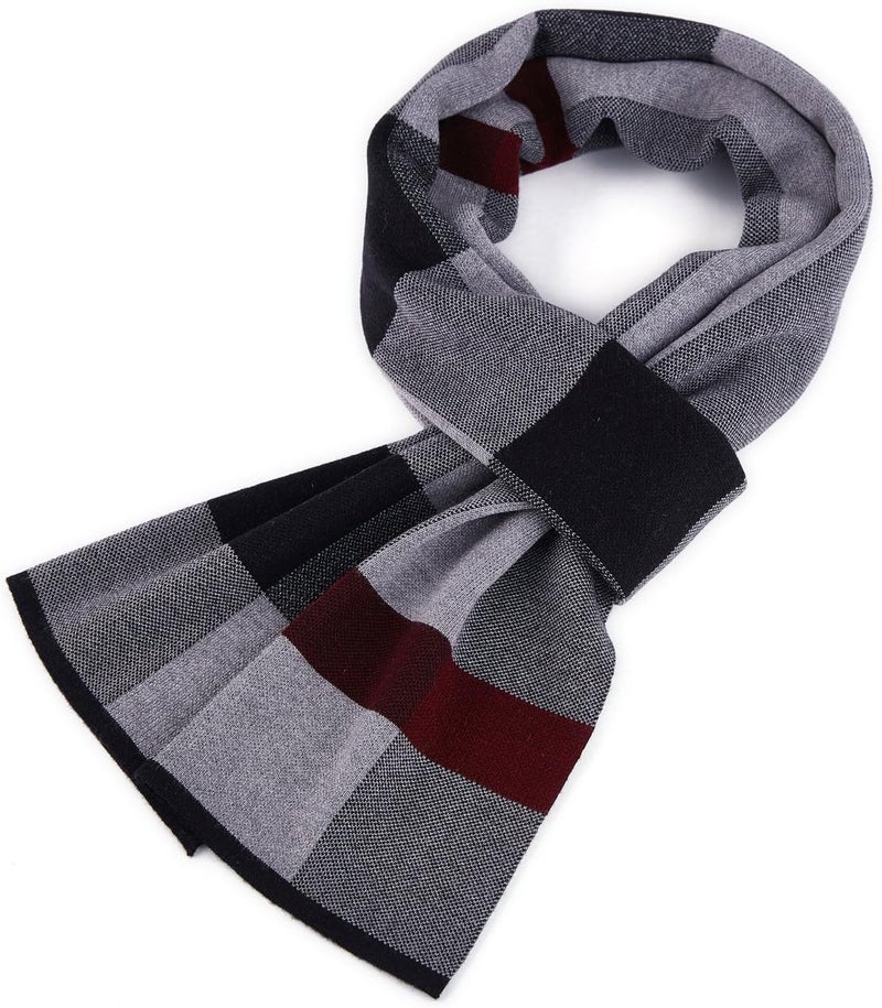 IONA Men's Winter Cashmere Feel Australian Wool Soft Warm Knitted Scarf - Image 5