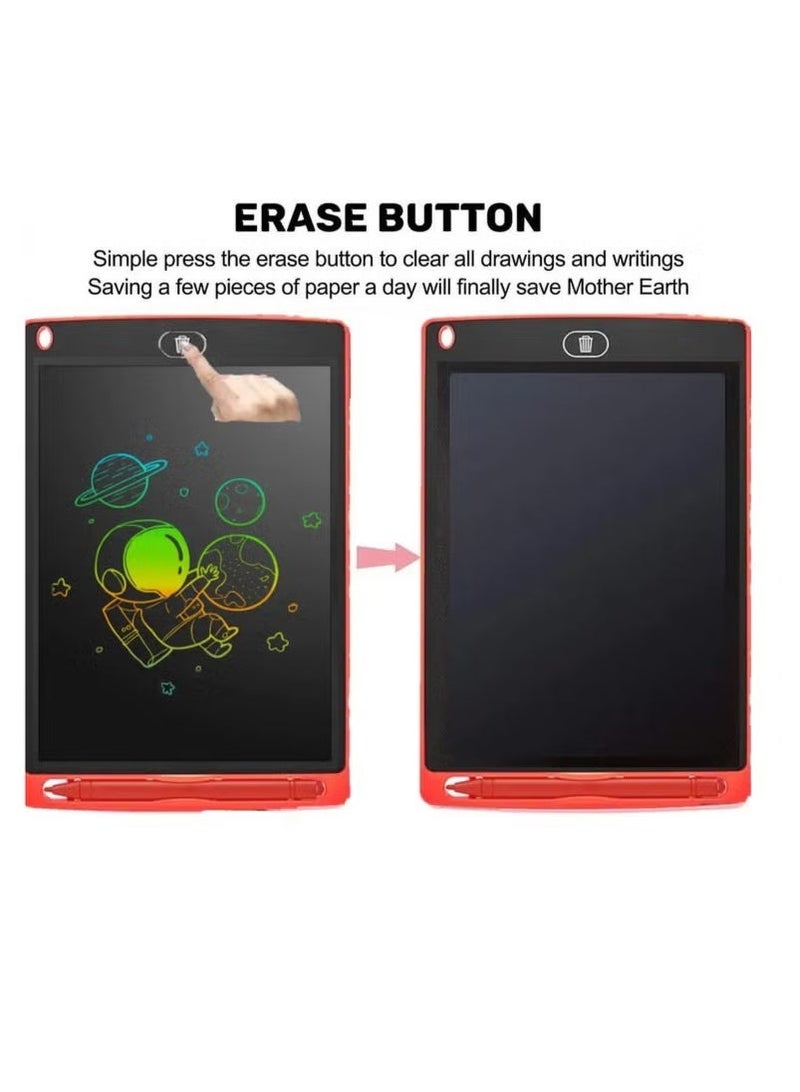 LCD Writing Tablet 8.5 Inch – Reusable Drawing & Writing Pad for Kids – Portable Doodle Board with Erase Button & Stylus – Educational Learning Toy for Boys & Girls at Home, School, or Travel - Image 4