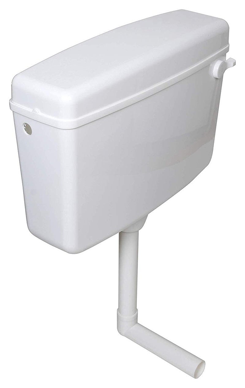 PAUL Polypropylene Standard Single Toilet Flush Tank Flushing Cistern 10 L White - Image 3