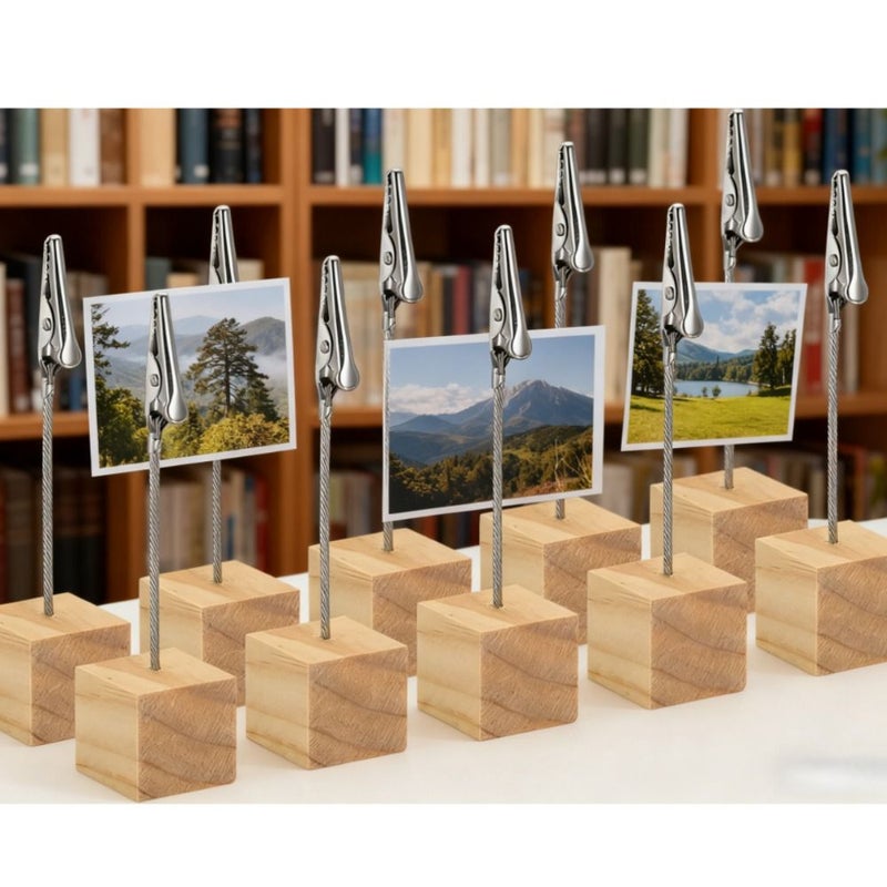 A Set Of 35 Vintage Square Wooden Racks For Displaying Photos Cards And Memos Ideal For Showcasing Pictures Posters And Certificates Home Office Wedding Birthday Party Decor - Image 3