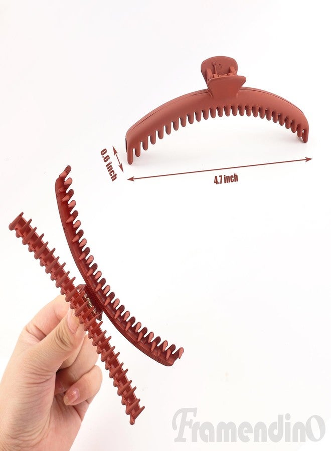 Framendino, 8 Pack Hold Everything Hair Claw Clips 4.7 Inch Large Strong Plastic Clamp with Double for Women Accessories - Image 2