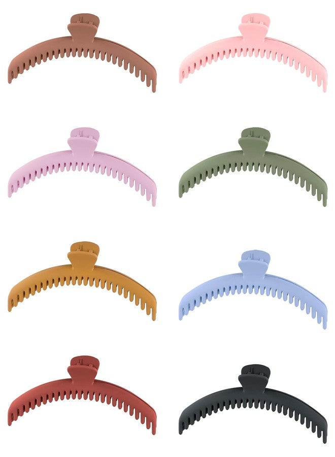 Framendino, 8 Pack Hold Everything Hair Claw Clips 4.7 Inch Large Strong Plastic Clamp with Double for Women Accessories - Image 1