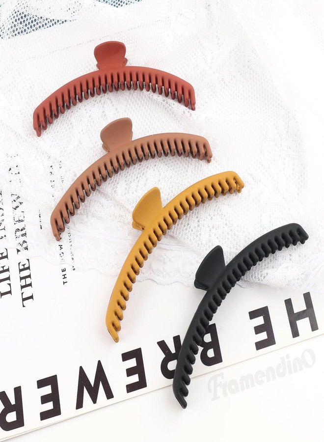 Framendino, 8 Pack Hold Everything Hair Claw Clips 4.7 Inch Large Strong Plastic Clamp with Double for Women Accessories - Image 5