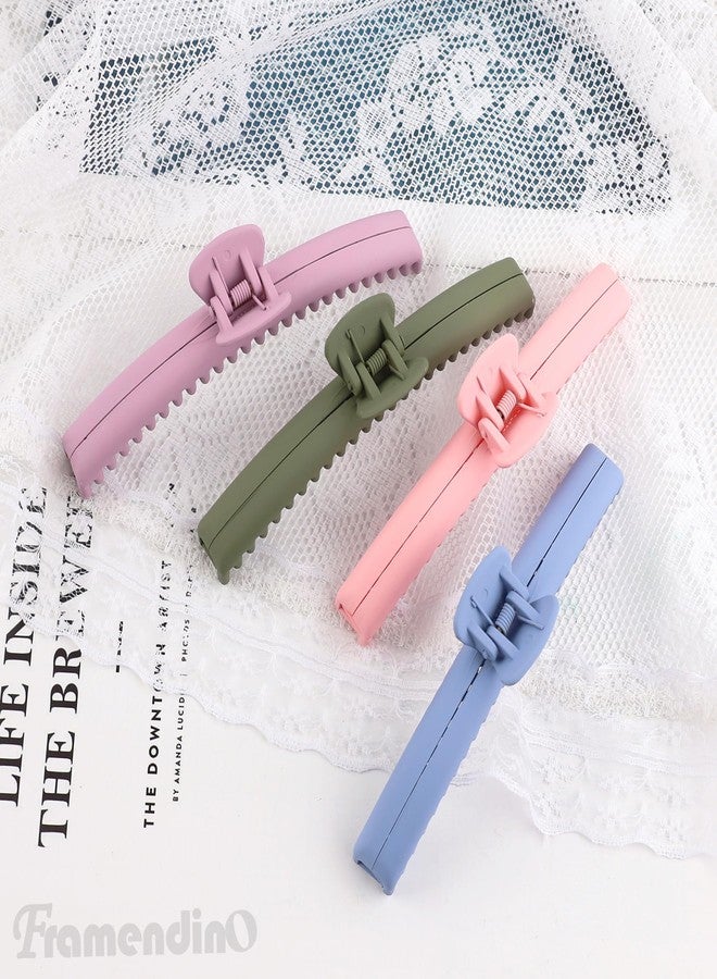 Framendino, 8 Pack Hold Everything Hair Claw Clips 4.7 Inch Large Strong Plastic Clamp with Double for Women Accessories - Image 4