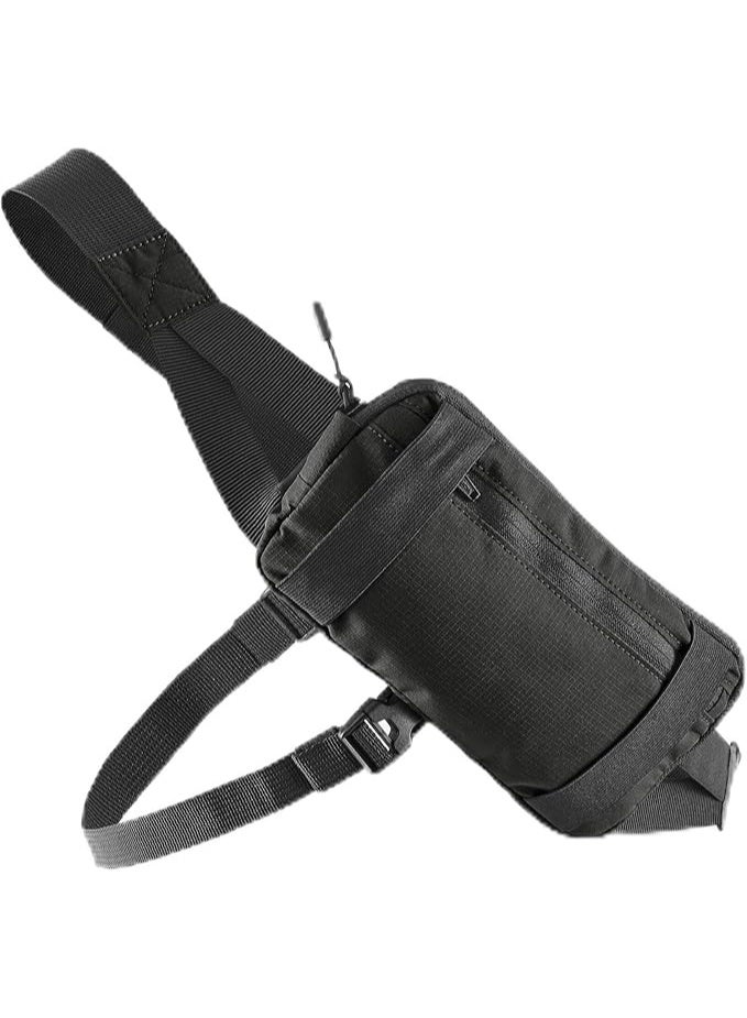 حقيبة جري للرجال والنساء، ثنائية الوضع، سعة 0.5 لتر - أسود - Image 1