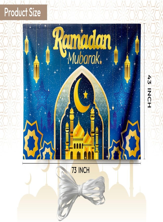 OLEEK Ramadan Mubarak Backdrop - Ramadan Decorations for Home 2026 - ramadan's Decorations Backdrop - Ramadan Mubarak Sign - ramadans Background - ramdan Decor - ramadn Banner for Home - Image 3