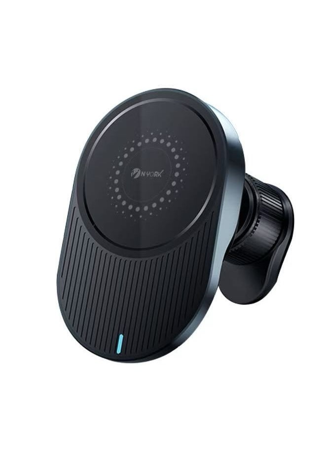 NYORK 2 In 1 Magsafe Wireless Charger (Dashboard+Ac Holder+Wireless Charger)With Type-c Cable Black  - Image 3