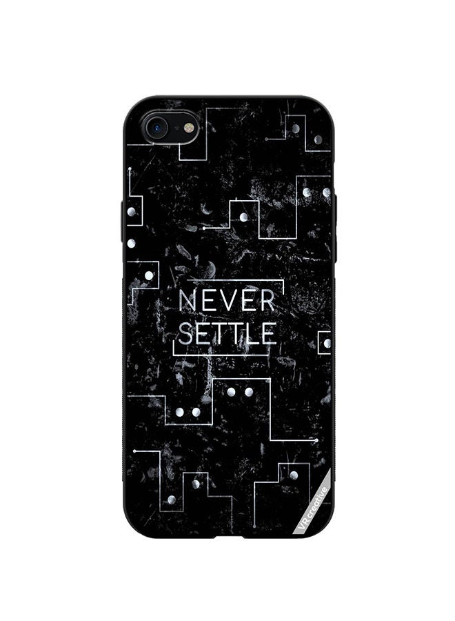 VR CREATIVE Protective Case Cover For Apple iPhone SE (2022) Never Settle Design Multicolour - Image 1