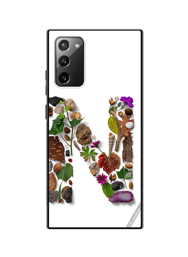 VR CREATIVE Protective Case Cover For Samsung Galaxy Note20 5G Alphabet N Design Multicolour - Image 1