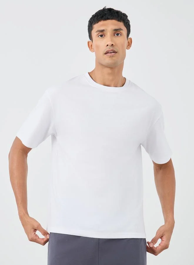 Styli Styli Slogan Back Printed Crew Neck Oversized T-Shirt