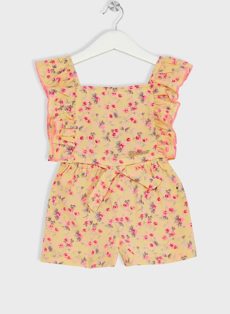 Nautinati Nauti Nati Girls Floral Printed Top With Shorts