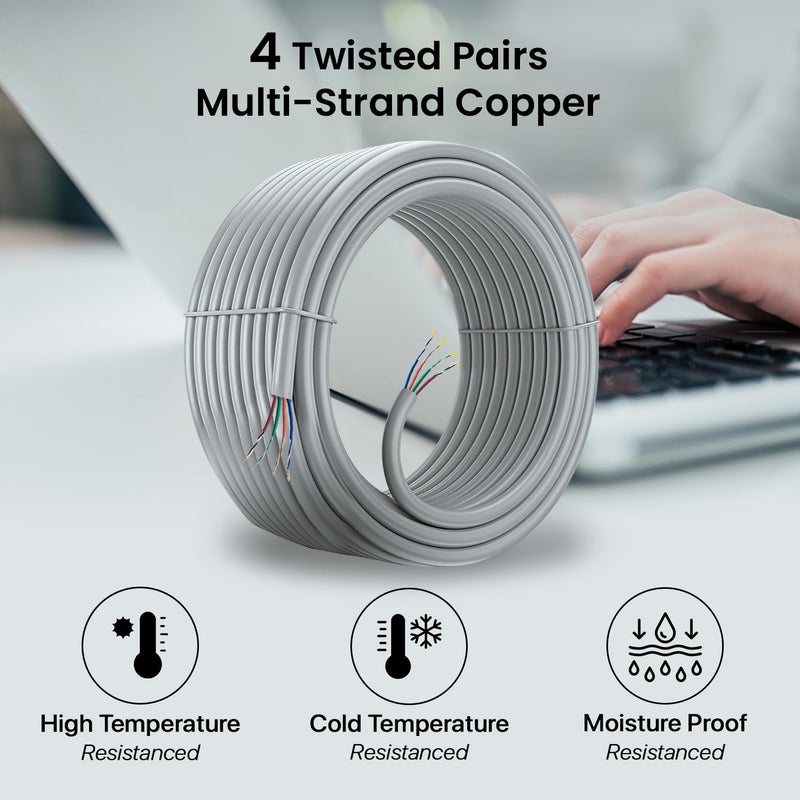EVM كابل شبكة عالي السرعة CAT6 بطول 100 متر | 4 أزواج من الأسلاك الملتوية | بناء CCA | عزل HDPE | غلاف PVC | مثالي للشبكات المنزلية والمكتبية | ضمان لمدة سنة (-NC-100) - Image 2