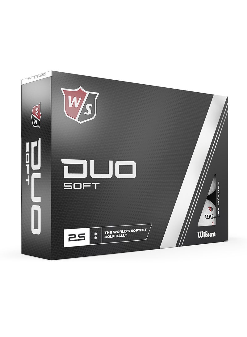 Staff Duo Soft Golf Balls, White