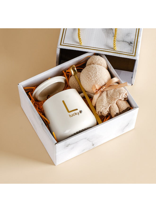 Creative Cup Accompanying Gift Suit Ceramic Water Cup Gift Opening Gift Gift Mug Gift Box High Color Value
