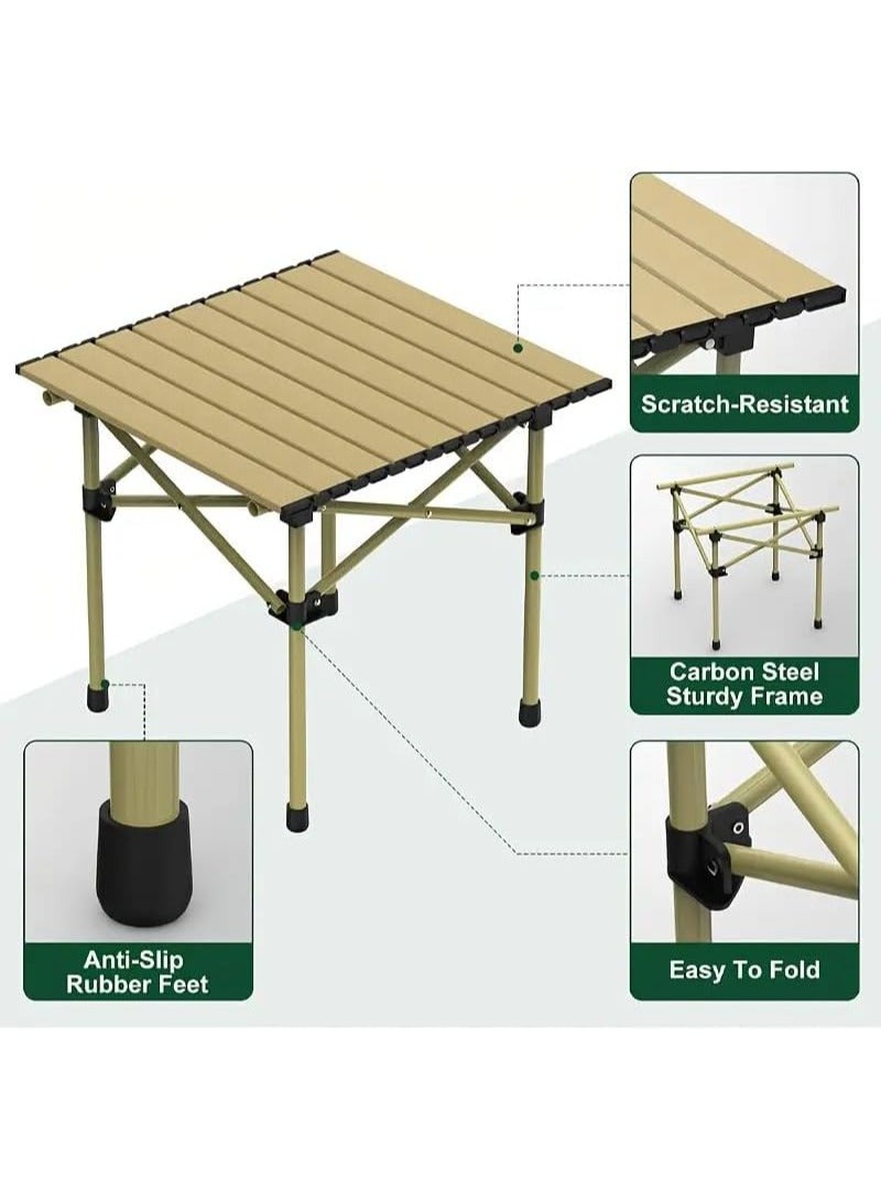 MOMENT Patio Garden Table Set, Outdoor Furniture Table Et Chaise, Portable Foldable Camping Picnic Table Set, Outdoor Bistro Set,1 Table and 2 Chairs - Image 4