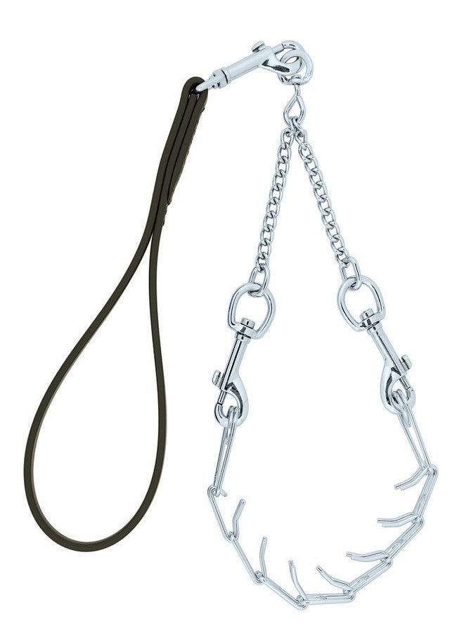 Weaver Leather Livestock Pronged Chain Goat Collar and Lead Set,Red