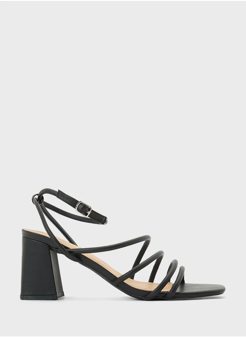 ترافل من نمشي Multi Strap Ankle Strap Heel Sandal