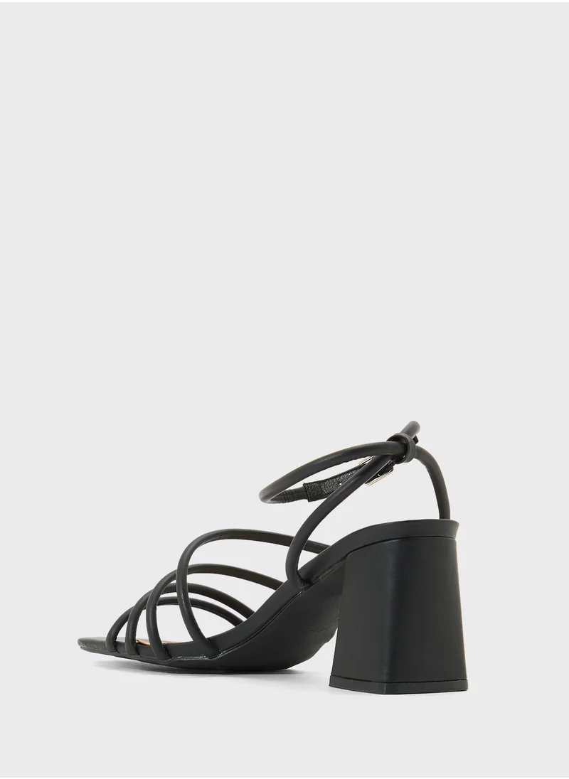 Truffle Multi Strap Ankle Strap Heel Sandal