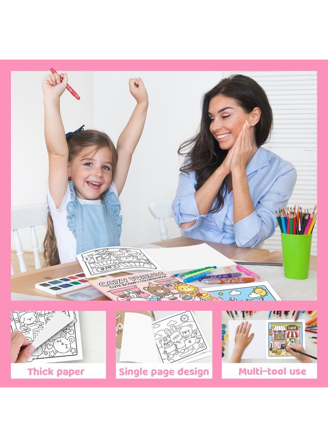 Bluejw New Coloring Book 40 Comfortable Friends Coloring Book Coloring Book Children's Painting Book Coloring Book - Image 5