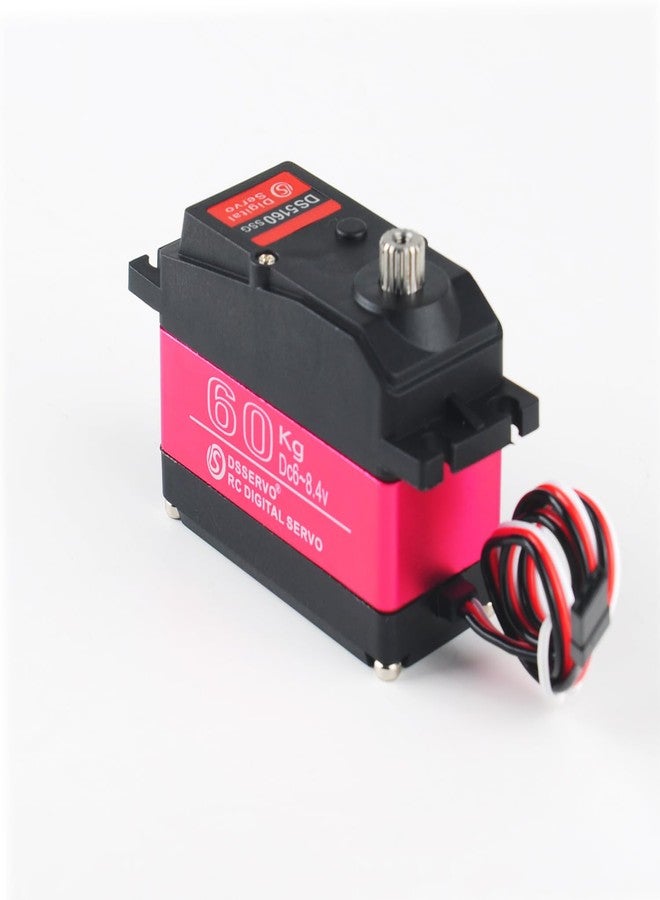 Stemedu 60KG Digital Servo Large Torque Steering Motor Stainless Steel Metal Gear RC Servo High Speed 0.13sec/60 Degree at 8.4V for Robotic & 1:5 RC Car (Control Angle 270 Degree) - Image 2