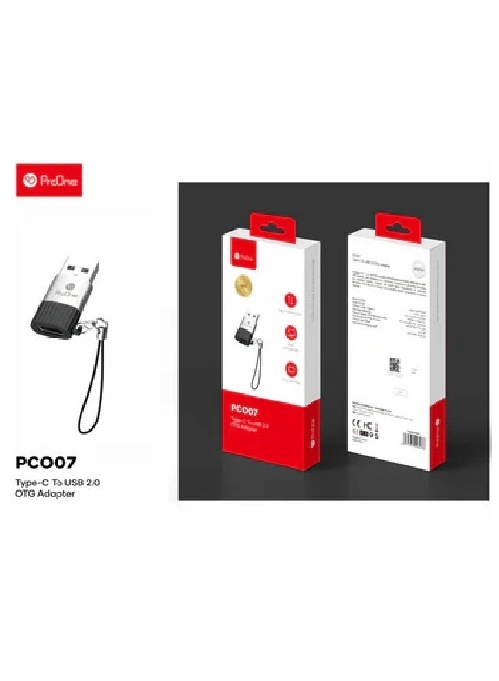 ProOne ProOne Type-C (Female) to USB 2.0 OTG Adapter - High-Speed 480Mbps Data Transfer - Durable TPE & Aluminum Alloy - USB On-The-Go Adapter for Smartphones, Tablets, Laptops - Compact and Portable  - Image 3