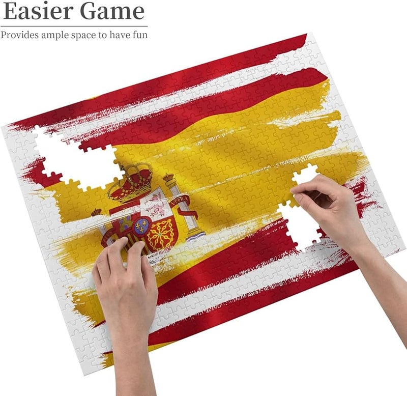 لغز علم إسبانيا 500 قطعة للكبار ديكور المنزل هدية حفلة عيد الميلاد - Image 4