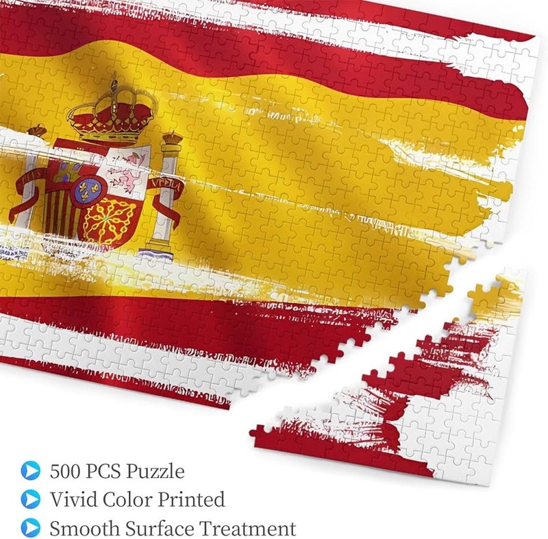 لغز علم إسبانيا 500 قطعة للكبار ديكور المنزل هدية حفلة عيد الميلاد - Image 3