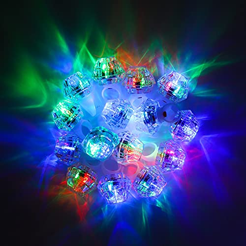 DAOKEY Flashing Led Light up Rings Toys, Colorful Blinking Bumpy Rings for Birthday Bachelorette Bridal Shower Gatsby Party Favors, Clear Case 12 Pack - Image 3