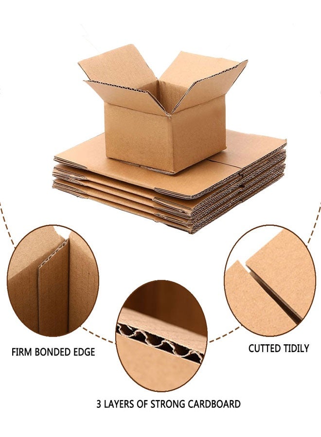 HOOTO 5 Pack Shipping Boxes, Corrugated Cardboard Box for Moving, Mailing, Packing and Storage 20x20x10cm - Image 2