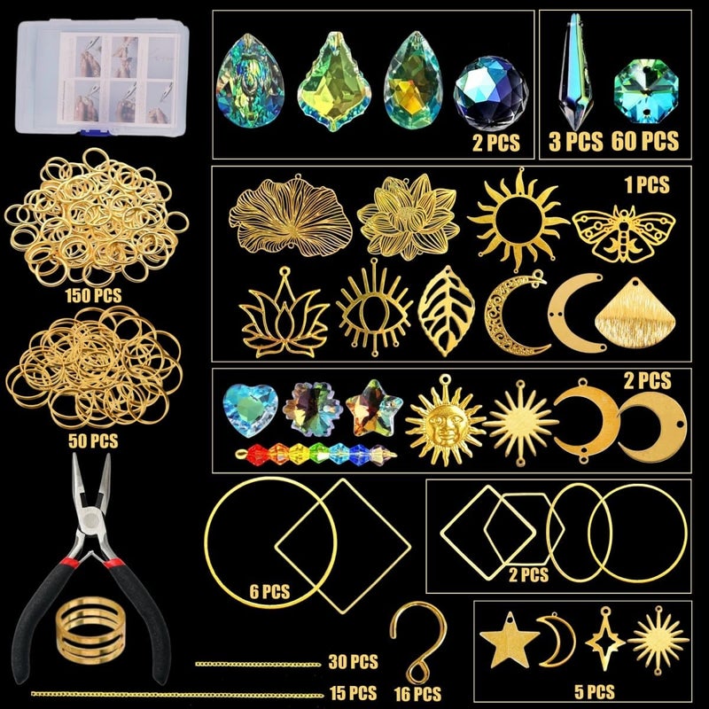 IcosaMro 400PCS Sun Catcher Arts and Crafts for Adults Crystal Suncatcher Crafts Kit for Adults Suncatchers DIY Prism Making Supplies for Indoor Window Hanging, Outdoor Garden Decor Wedding Christmas - Image 5