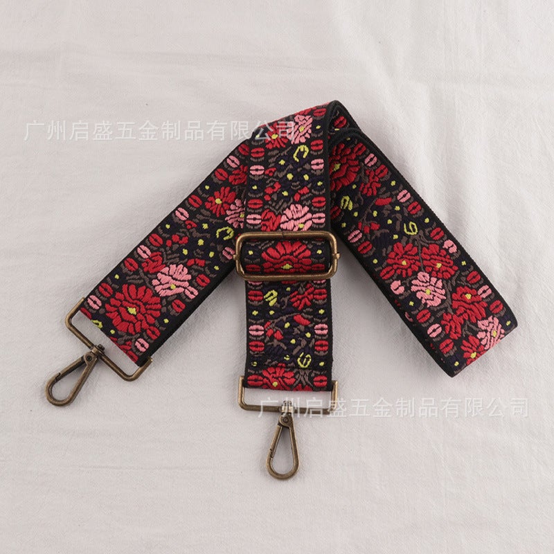 Sale 5Cm Wide New Jacquard Bag With Replaceable Bucket Bag Shoulder Strap Vintage Joker Bag Strap - Image 5