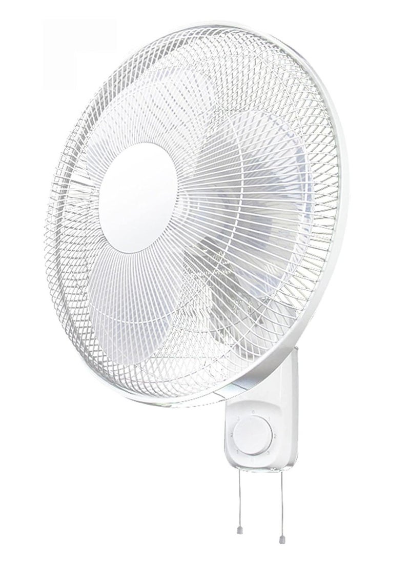 Denx 16 Inch Wall Fan High Performance Fan With 3 Speed ​​Controls, 5 Leaf Blades And 2 Pull Cord Adjustable Tilt Angle And Efficient Cooling - Image 5