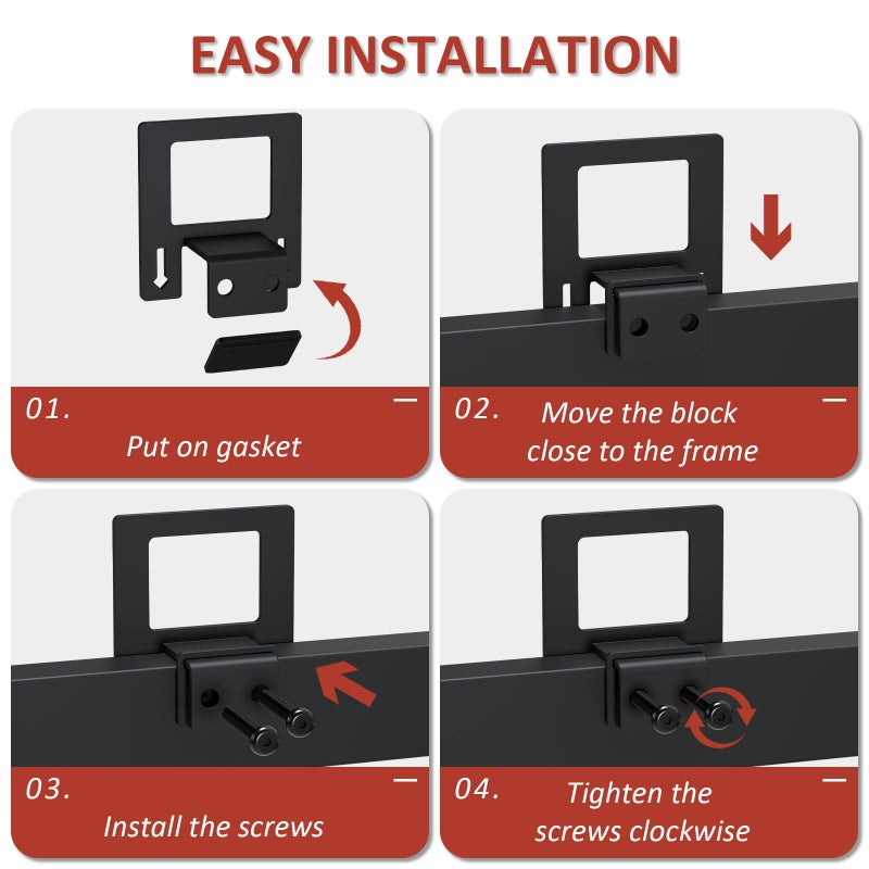 FviMzailon 6-Pack Non-Slip Mattress Grippers for Metal Bed Frame, Heavy Duty Mattress Gaskets, Adjustable Anti-Slide Brackets, Black â€“ Includes Screws & Allen Wrench - Image 5