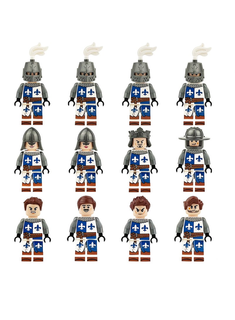 12-Piece Medieval Knight Series Building Blocks Minifigures Model Toys Suitable For Boys Gifts Bag Pack  - Image 1