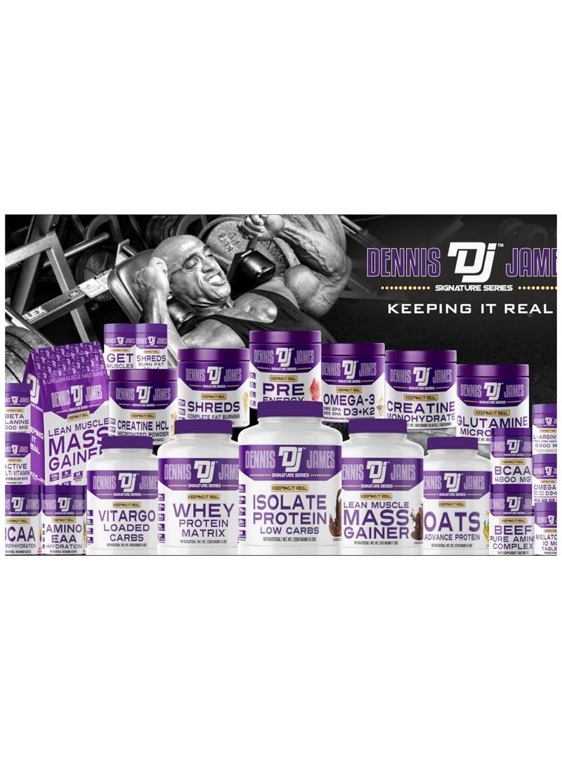 DENNIS JAMES - Signature Series Whey Protein Matrix 5lbs - Advanced Muscle Building Formula (Neapolitan Ice Cream) - Image 1