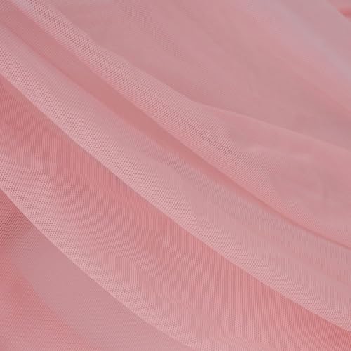 Filloxy Net Fabric Cloth for Multi Purpose Decoration, Parties, Costumes, Gift Packing, Party Decor, Backdrop Material mandap, Pooja Background Ribbon Wedding Decoration (Baby Pink, 5 Meter), Solid - Image 5