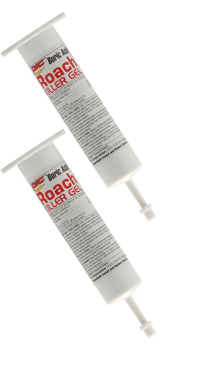 PIC GEL Boric Acid Roach Control Gel, 1-Ounce Syringe, 2-Pack , White - Image 3