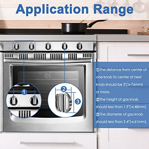 GRENFU Stove Knob Covers for Child Safety (5 + 1 Pack) Gas Stove Knob Covers with Strong Adhesive Double-Sided Tape Oven Knob Covers for Child Safety Prevent Kids & Pets from Turning on Stoves Black - Image 5