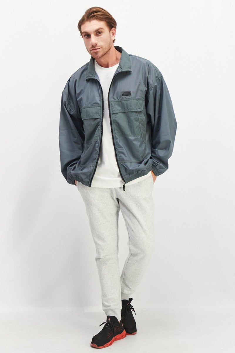 adidas Originals Men Sportswear Fit Long Sleeves Outdoor Jacket, Slate Grey  - Image 3