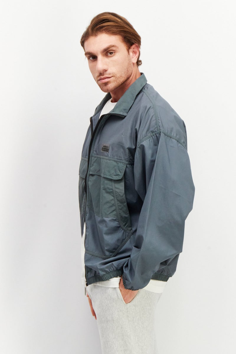 adidas Originals Men Sportswear Fit Long Sleeves Outdoor Jacket, Slate Grey  - Image 2