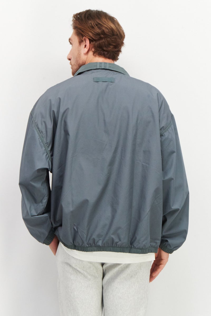 adidas Originals Men Sportswear Fit Long Sleeves Outdoor Jacket, Slate Grey  - Image 4