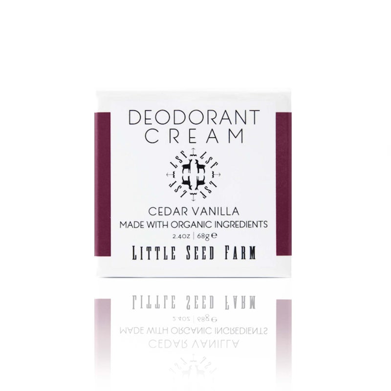 Little Seed Farm All Natural Deodorant Cream - Cedar Vanilla - Aluminum Free Deodorant for Women or Men, Net Wt. 2.4oz | 68g - Image 1