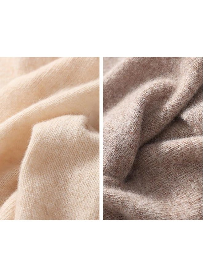Tellrain Women's Pashmina Shawl Wraps Turtleneck Poncho Capes Knit Sweater Blanket Winter Warm Shawl Wrap Scarf Cape Ponchos, Coffee, One size - Image 4