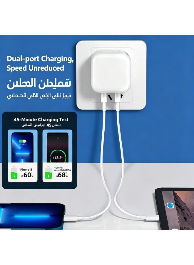 35W Fast USB-A+C Power Adapter 16 Pro Max Fast Charger Type C Wall Plug, compatible with Samsung series, Apple series, Chinese brands (Honor/Transsion/Xiaomi) tablets, and various other electronic products. - Image 3