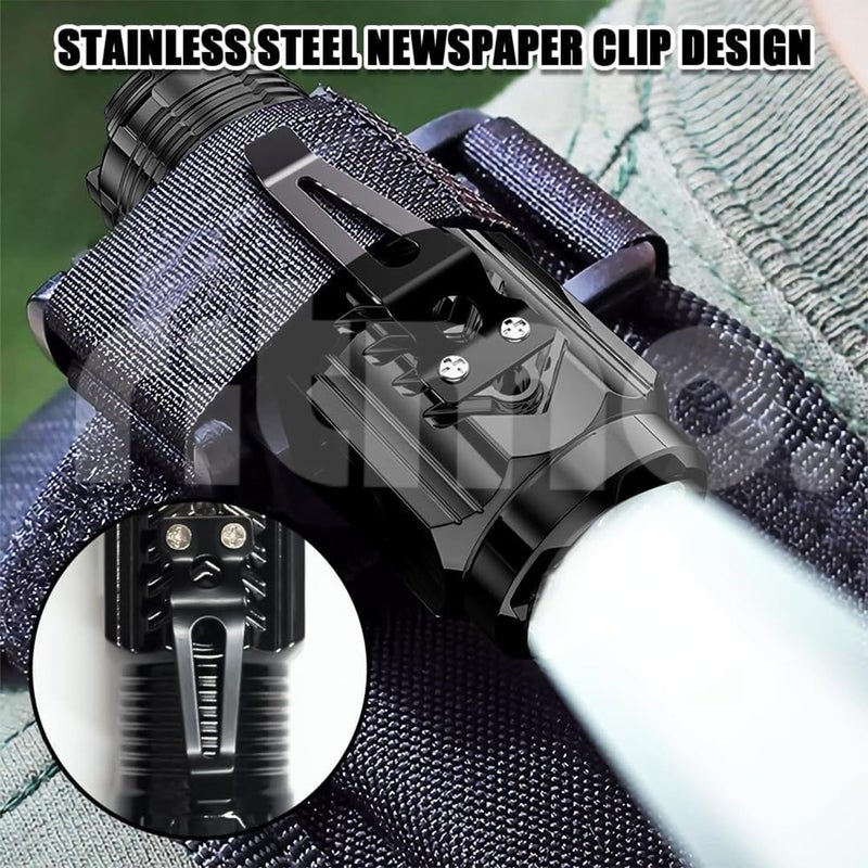 Ritmo Ritmo Mini LED Torch Super Bright Pocket Light 3 Lights Modes USBC Rechargeable Light Water ResistantBlack  - Image 5